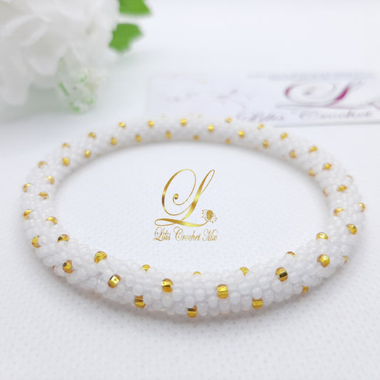 PULSERA PUNTOS DORADOS