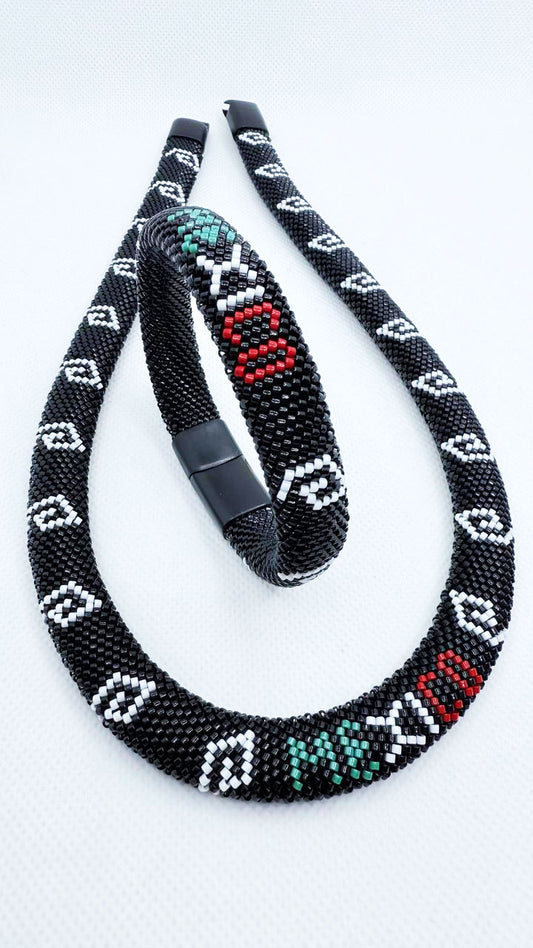 SET COLLAR Y PULSERA MEXICANA