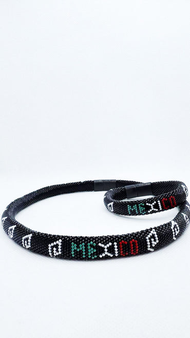 SET COLLAR Y PULSERA MEXICANA