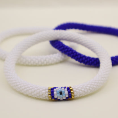 Ojo del Caribe | Set de 3 pulseras tejidas a mano