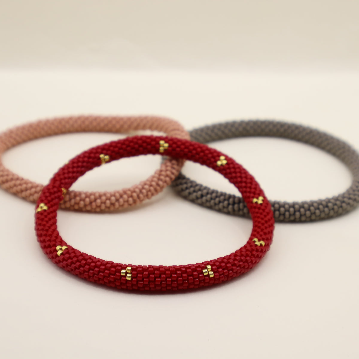 Atardecer Caribe | Set de 3 pulseras tejidas a mano
