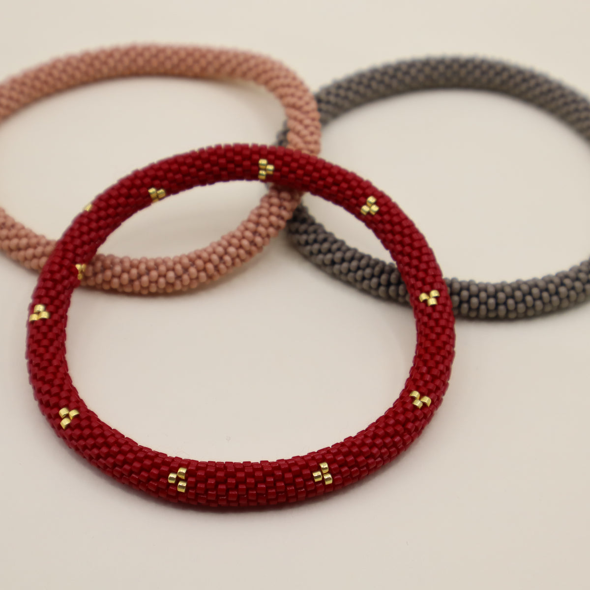 Atardecer Caribe | Set de 3 pulseras tejidas a mano