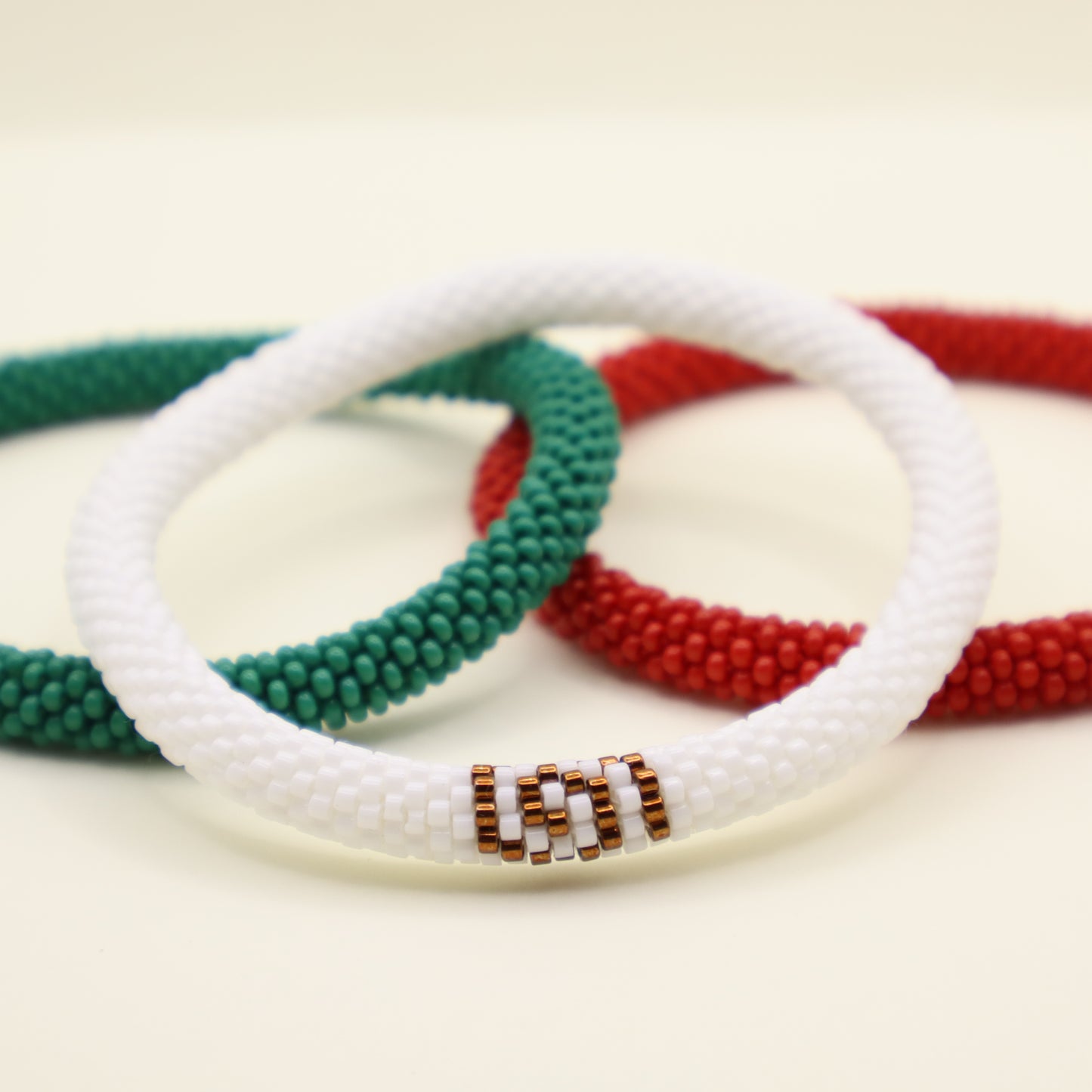 Set de Pulseras México – Verde, Blanco y Rojo 🇲🇽