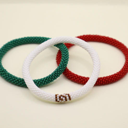 Set de Pulseras México – Verde, Blanco y Rojo 🇲🇽