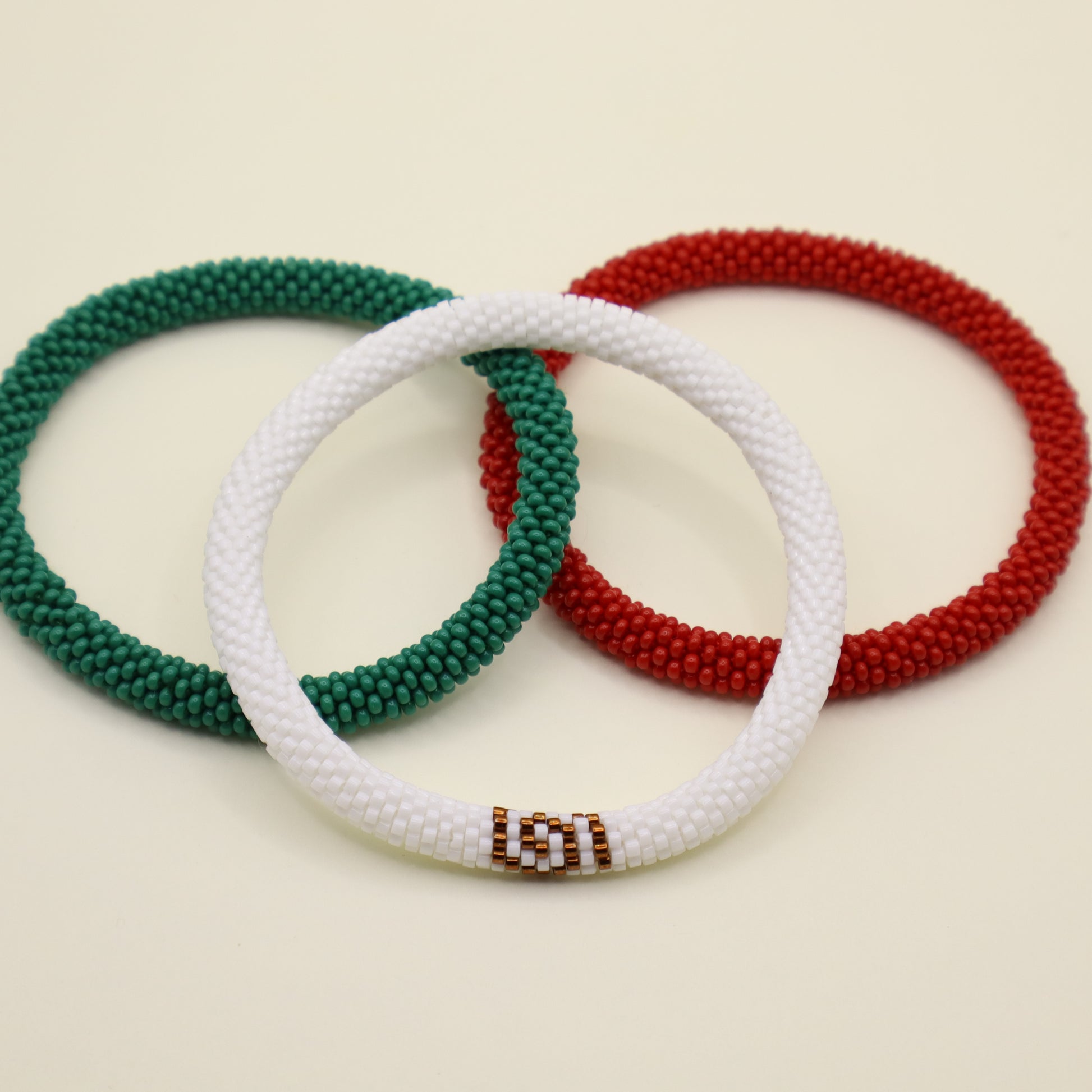 Set de Pulseras México – Verde, Blanco y Rojo 🇲🇽