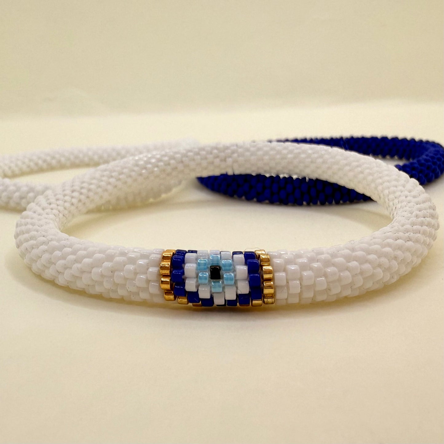 Set de Pulseras Ojo Turco, Azul y Blanco